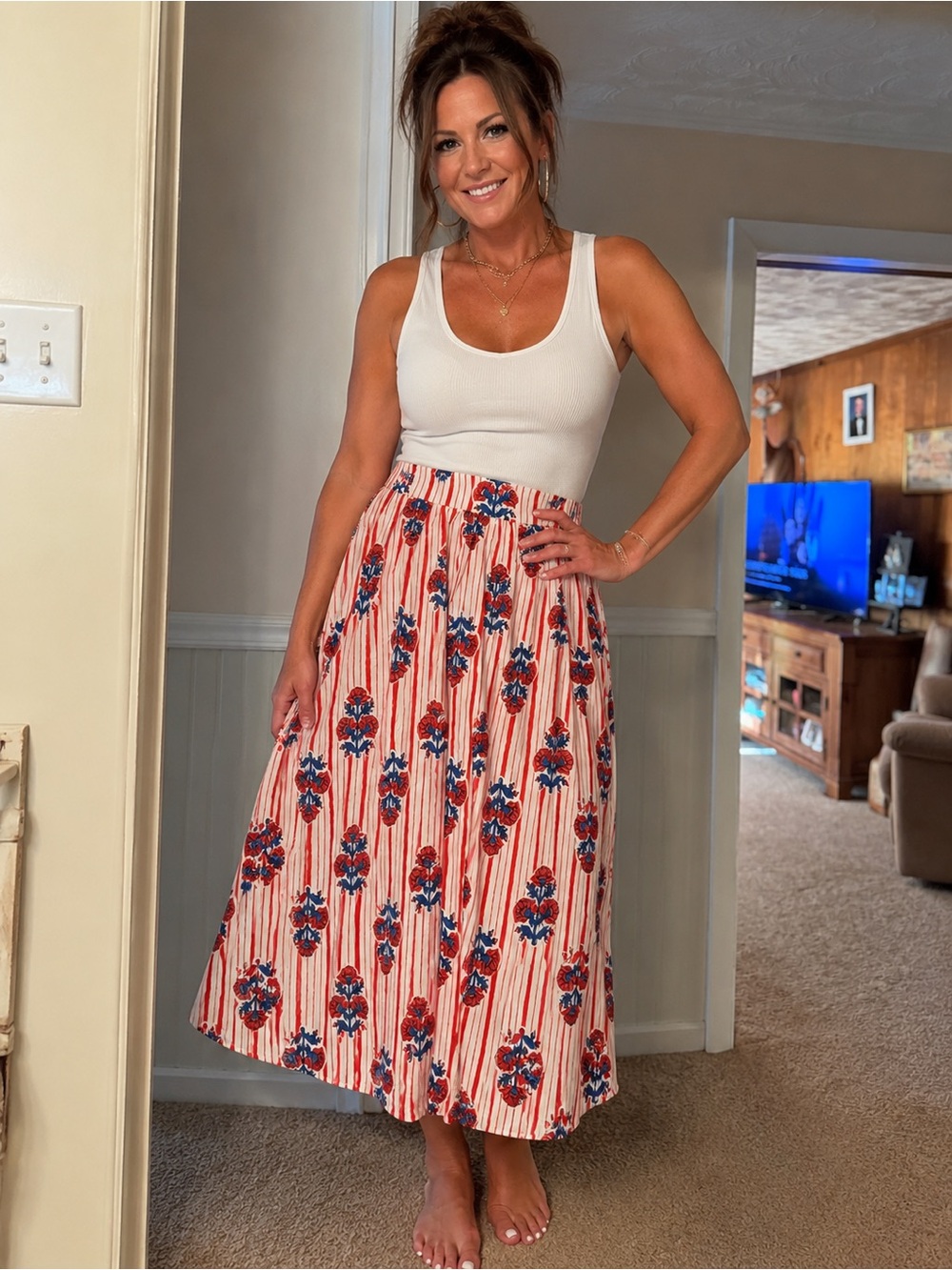 JCrew Poplin Midi Skirt NWT